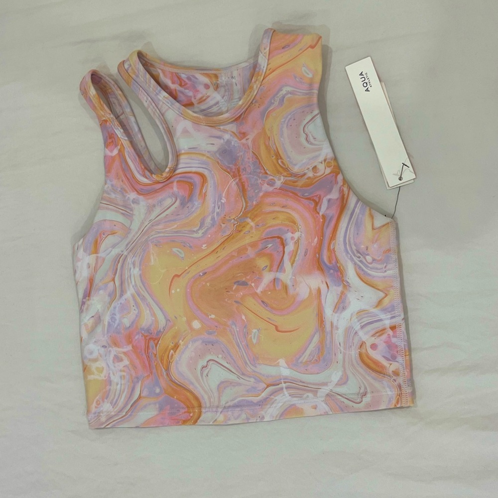 Aqua athletic cropped workout tank xs